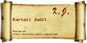 Kartali Judit névjegykártya